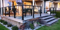Aluflex Softline, Sort rekkverk terrasse enebolig
